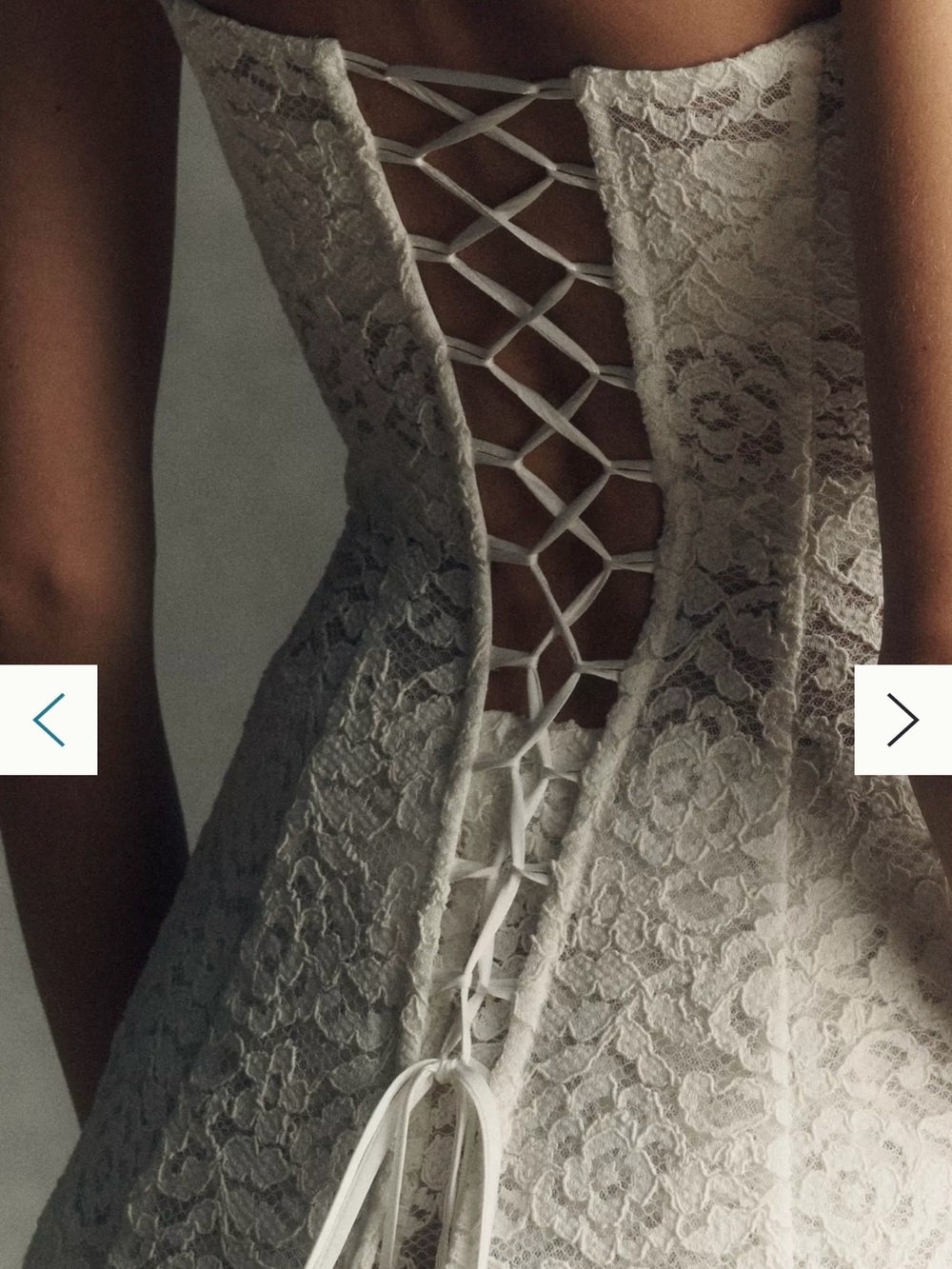 V. Chapman White Lace Strapless Peplum Mini Dress - Picture 2 of 6